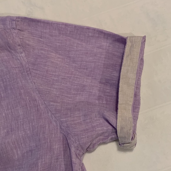 Report Collection Men’s 100% Linen Button Down Shirt - Picture 4 of 13